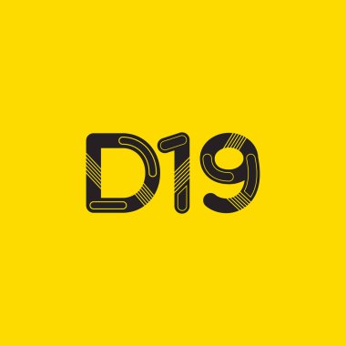 D19 mektup ve sayı logo simge