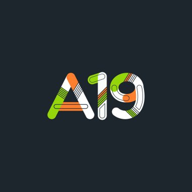 A19 mektup ve sayı logo simge