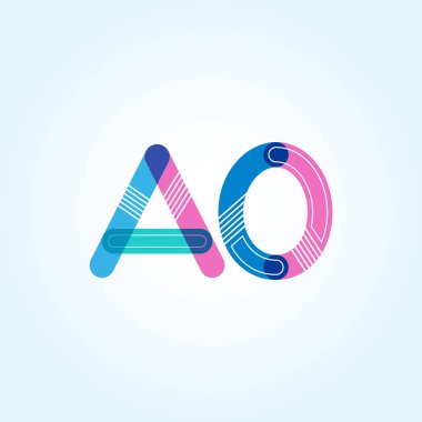 A0 mektup ve sayı logo simge