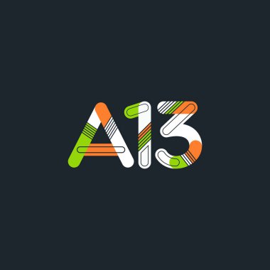 A13 mektup ve sayı logo simge