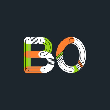 B0 mektup ve sayı logo simge