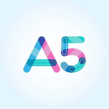 A5 mektup ve sayı logo simge