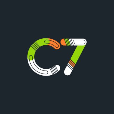 C7 mektup ve sayı logo simge