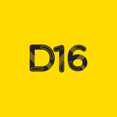 D16 mektup ve sayı logo simge