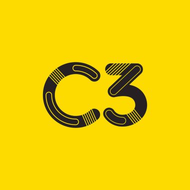 C3 mektup ve sayı logo simge