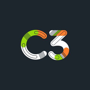 C3 mektup ve sayı logo simge