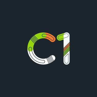 C1 mektup ve sayı logo simge