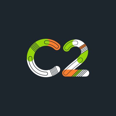 C2 mektup ve sayı logo simge