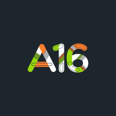 A16 mektup ve sayı logo simge