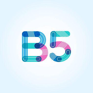 B5 mektup ve sayı logo simge