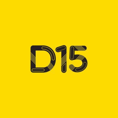 D15 mektup ve sayı logo simge