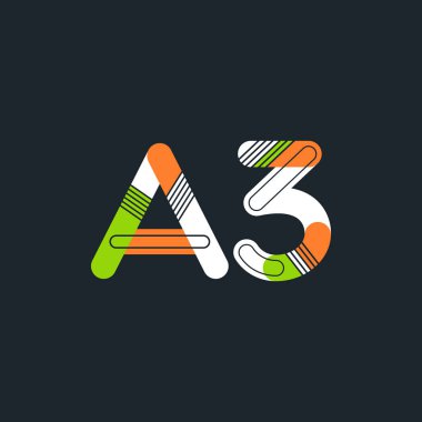 A3 mektup ve sayı logo simge