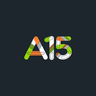 A15 mektup ve sayı logo simge