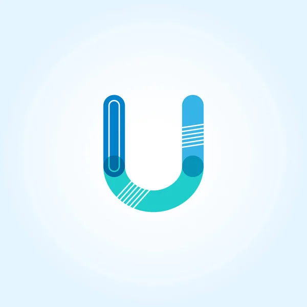 U betűvel logó — Stock Vector