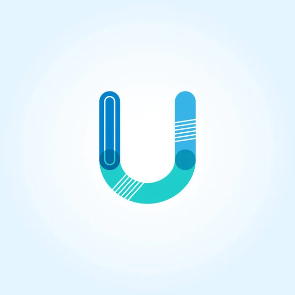 U Logo lettera singola — Vettoriale Stock