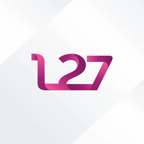 Logotipo da letra e do número L27 — Vetor de Stock