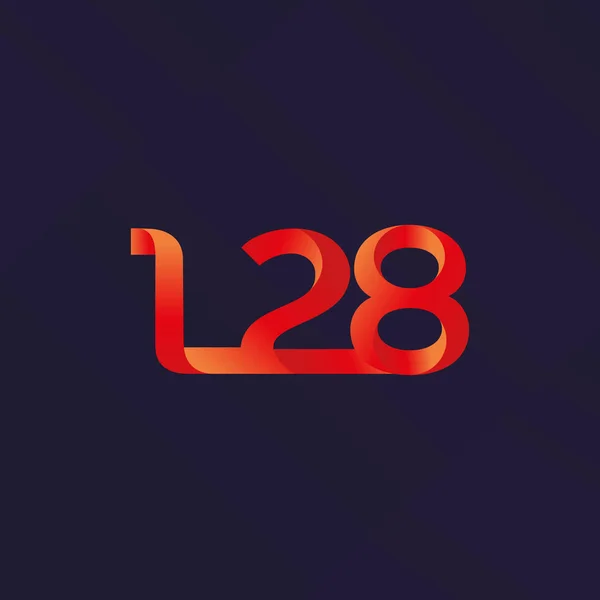 Logo lettre et numéro L28 — Image vectorielle
