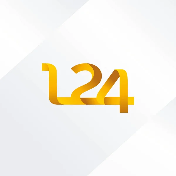 Letter and number logo L24 — Stock Vector