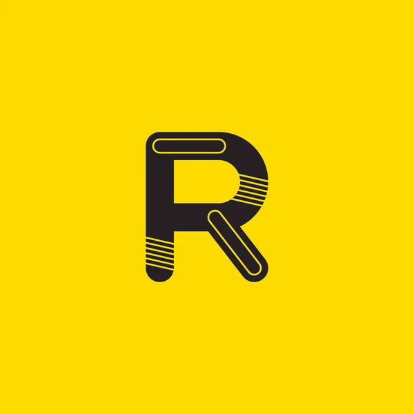 R Logotipo de letra única — Vetor de Stock