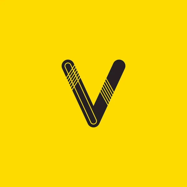 V Logo de una sola letra — Archivo Imágenes Vectoriales