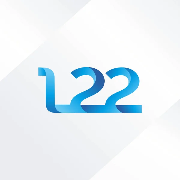 Logotipo da letra e do número L22 — Vetor de Stock