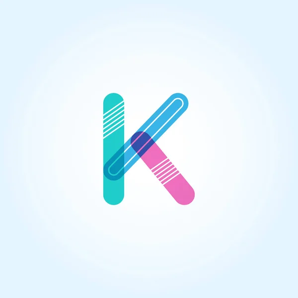 K tek harf Logo — Stok Vektör
