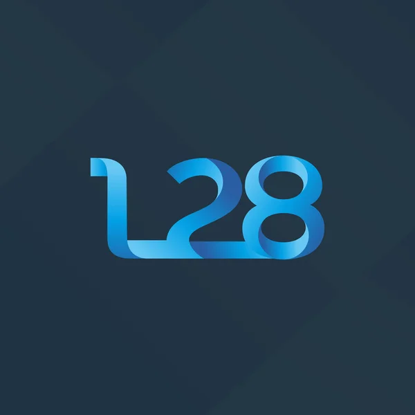 Logotipo da letra e do número L28 — Vetor de Stock