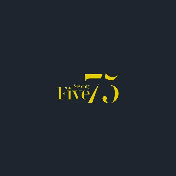 Yetmiş beş işareti Logo — Stok Vektör