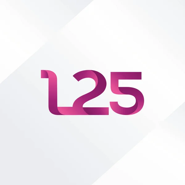 Logo lettre et numéro L25 — Image vectorielle