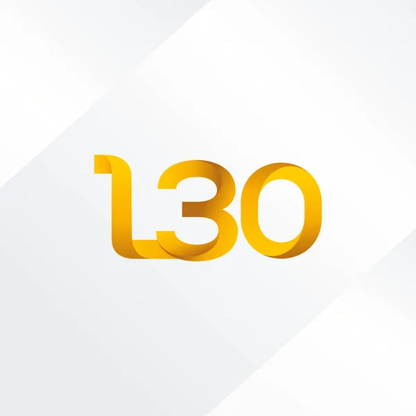 Brief en nummer logo L30 — Stockvector