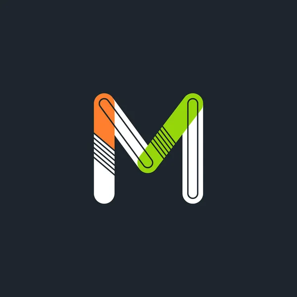 M Logotipo de una sola letra — Vector de stock
