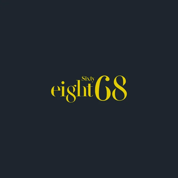 Sesenta y ocho signo Logo — Archivo Imágenes Vectoriales