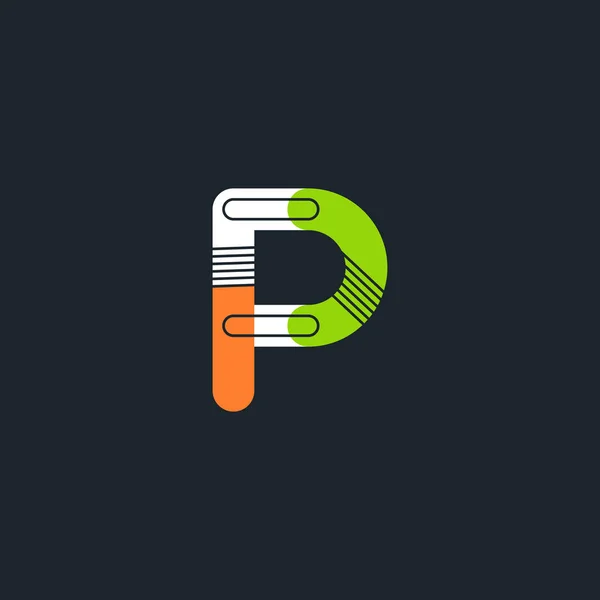 Logo pojedynczej litery P — Wektor stockowy