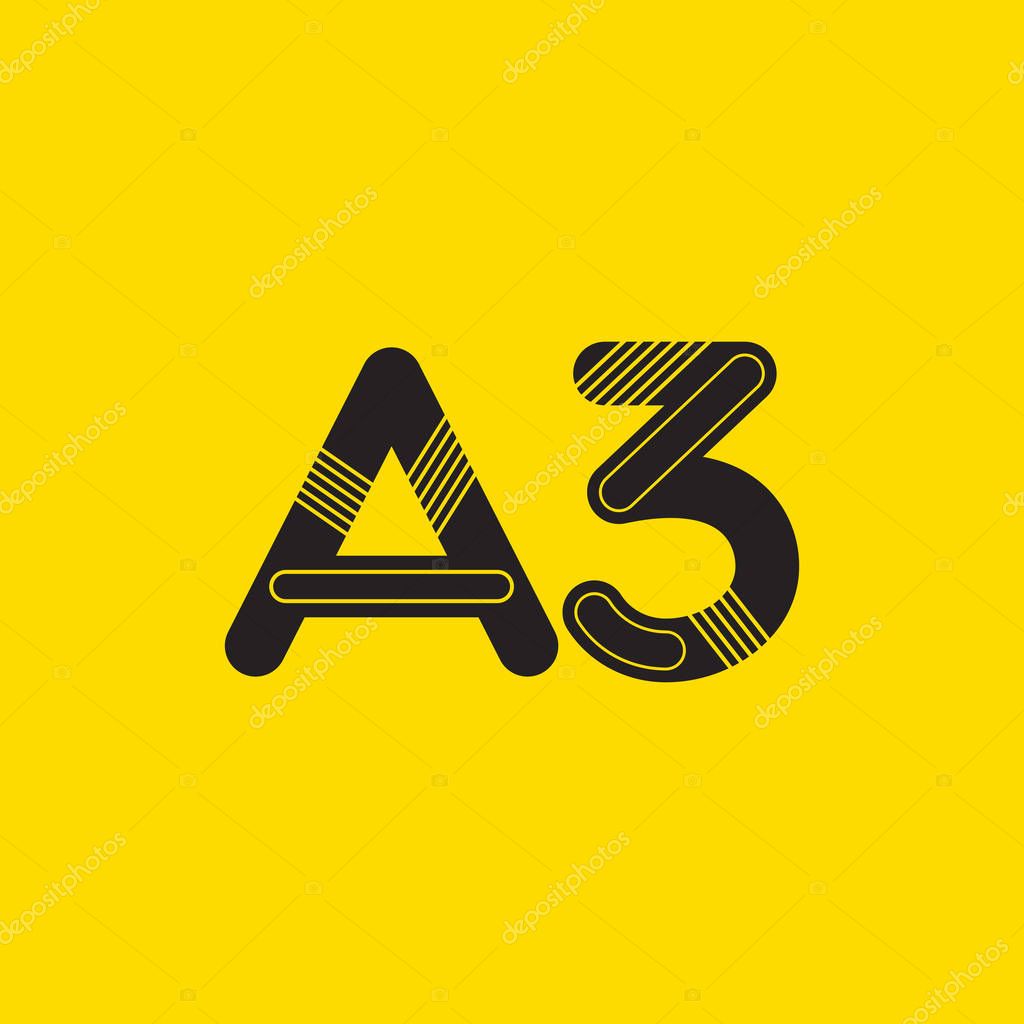 A3 letter and number logo icon — Stock Vector © brainbistro #143011795