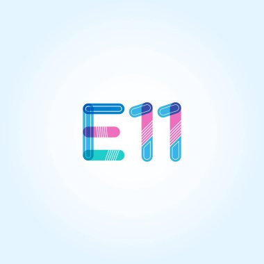 E11 mektup ve sayı logo simge