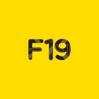 F19 mektup ve sayı logo simge