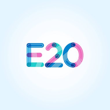E2 mektup ve sayı logo simge