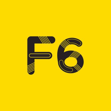 F6 mektup ve sayı logo simge