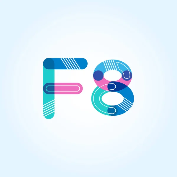 F8 キーの文字とロゴ アイコンを数 — ストックベクタ