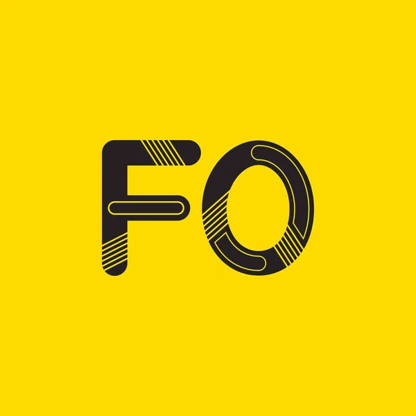 F0 lettre et numéro icône logo — Image vectorielle