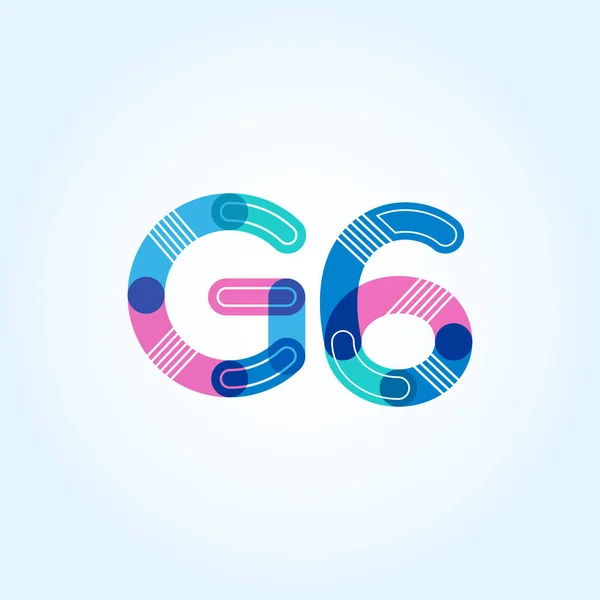 Logotipo conjunto G6 — Vector de stock