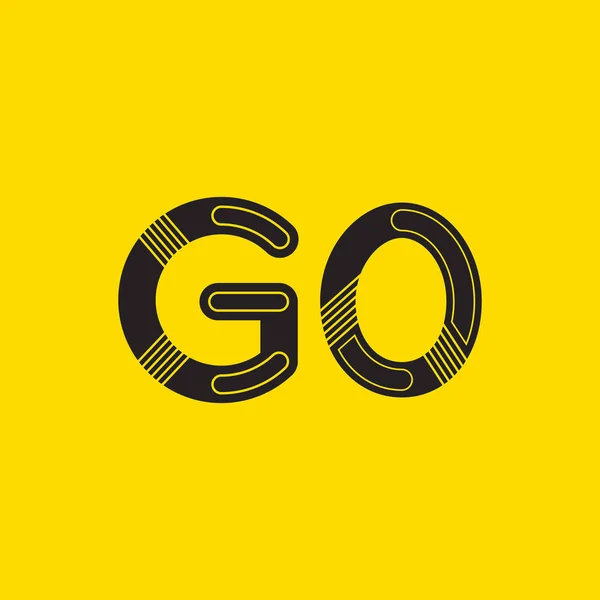 G0 Buchstabe und Zahl Logo-Symbol — Stockvektor