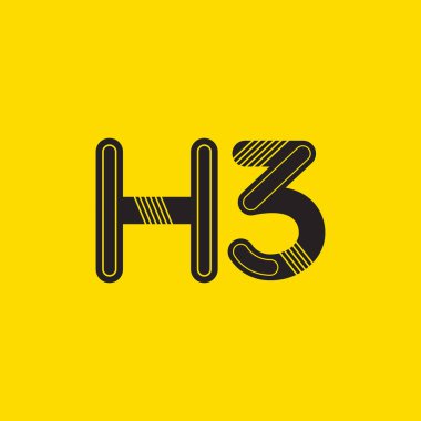 H3 mektup ve sayı logo simge