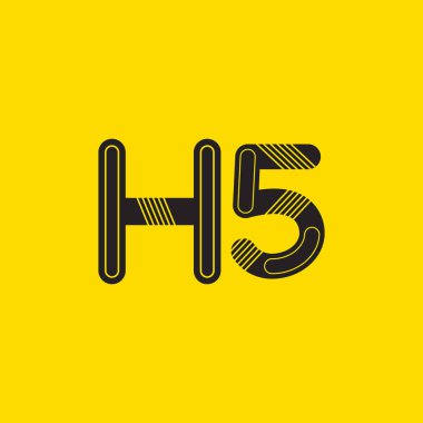 H5 mektup ve sayı logo simge