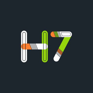 H7 mektup ve sayı logo simge