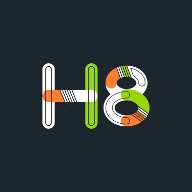 H8 mektup ve sayı logo simge