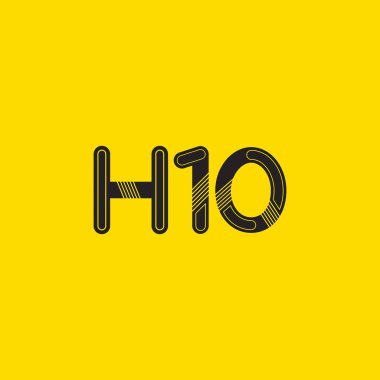 H10 mektup ve sayı logo simge