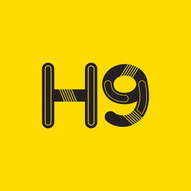 H9 mektup ve sayı logo simge