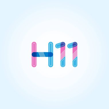 H11 mektup ve sayı logo simge
