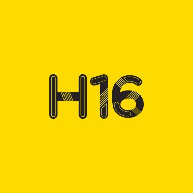 H16 mektup ve sayı logo simge